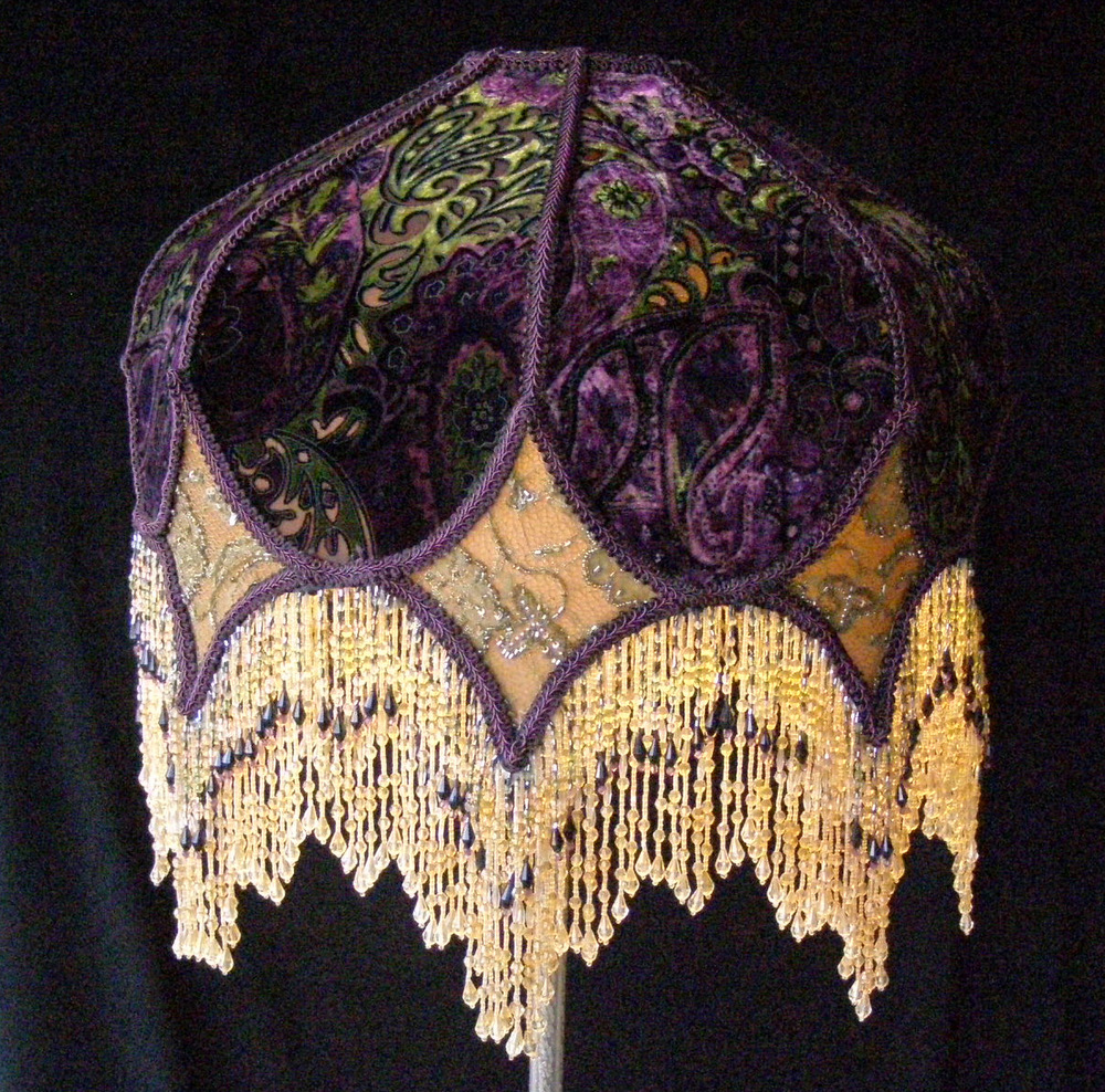 beaded fringe lamp