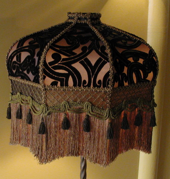 black victorian lamp shade